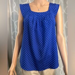 Candie's Royal Blue Polka Dot Blouse